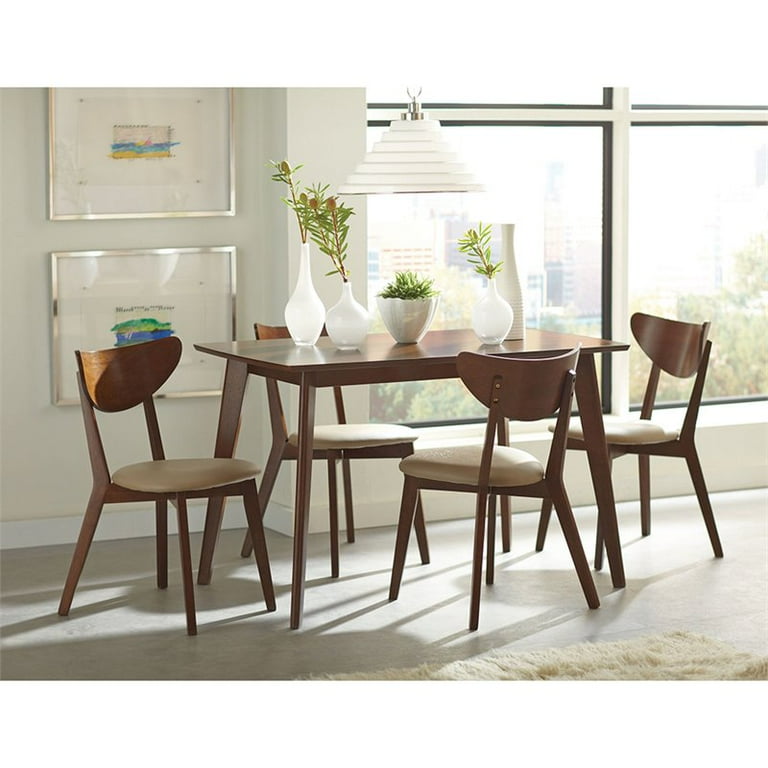 Kersey Dining Table with Angled Legs Chestnut Walmart