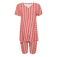 thumbnail image 3 of Blusas para las Mujeres Casual Impreso Cuello en V Manga Corta Blusa Pantalones Cortos, Conjuntos de Ropa para las Mujeres, 3 of 5