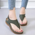 thumbnail image 3 of Wedge Sandals Casual Womens Shoes Embroidered Flip-flops Womens Sandals, 3 of 9