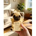 thumbnail image 2 of Handmade Crochet Pug Angel Figurine – Emotional Support Keepsake with Halo & Wings, Memorial Gift for Pet Lovers (8cm Tall), 2 of 4