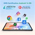 thumbnail image 6 of SHARECLOUD 10 inch Tablet, Android 14 Tablet, 12GB+128GB/1TB Expand, Octa-Core Processor, 6000mAh Battery, Gray, 6 of 7