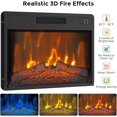 thumbnail image 5 of Accreate 67" Freestanding TV Stand with Fireplace Heater, 23" Electric Fireplace Insert, Black, 5 of 7