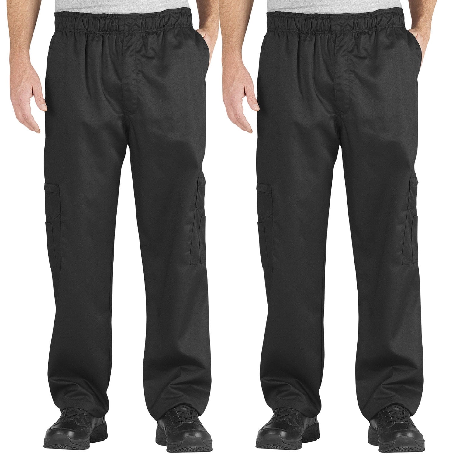 2-PACK Chef Code Chef Cargo Pants with Elastic Waist with Drawstring ...