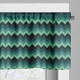 thumbnail image 3 of Ambesonne Teal Valance Pack of 2, Chevron Style Geometric, 54"X18", Mint Green Teal Black, 3 of 5