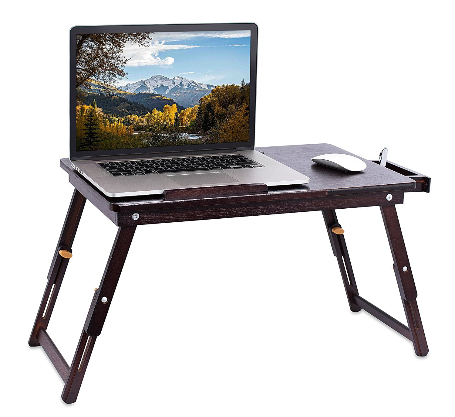 Sofia Sam Bamboo Laptop Lap Tray With Adjustable Legs Foldable