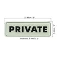 thumbnail image 2 of Uxcell 9"x3" Private Sign Acrylic Self Adhesive Door Sticker Wall Mounting Sign Silver, 2 of 5