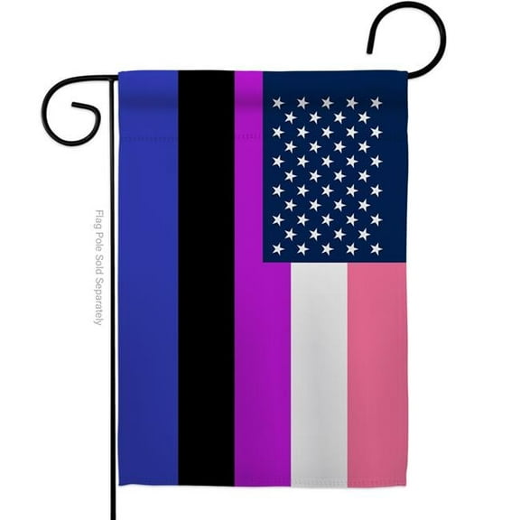 Americana Home & Garden G149649-BO US Genderfluidity Pride Support 13 x 18.5 in. Double-Sided Decorative Horizontal Garden Flags for House Decoration Banner Yard Gift