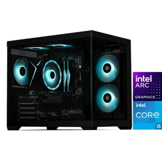 STORMCRAFT Gaming PC SIRIUS Intel Core i5-14400F Intel Arc B570 10GB OC ASROCK – AI Powered 32GB (16Gx2) DDR4 RGB 3200MHz 1TB NVMe SSD 650W PSU Windows 11 Home SI1440FCB-B57N1