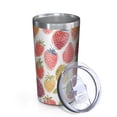 thumbnail image 2 of White Strawberry Plants Fruit 10oz Tumblers Stainless Steel Tumbler with Lid and Straw,Vacuum Insulated Double Wall Travel Tumbler Cups with Cleaning Brush for Coffee, Tea, 2 of 4