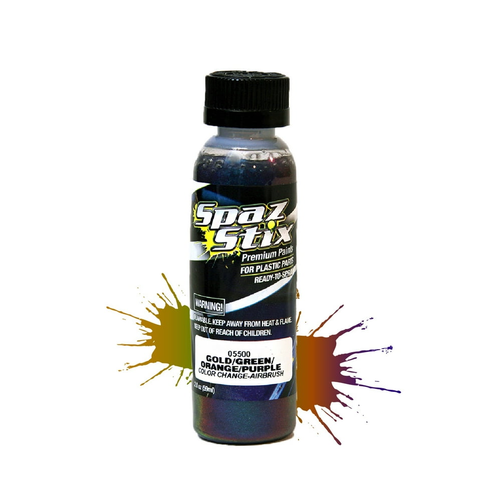 Spaz Stix Color Changing Paint Gold / Green / Orange / Purple 2Oz