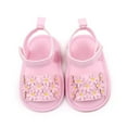 thumbnail image 2 of breaise Baby Girls Boys Sandals Summer Flowers Shoe Rubber Sole PU Leather Mesh Infant Toddler First Walkers Bowknot Embroidery Cute Princess Shoes Dress Outdoor Shoes, 2 of 7