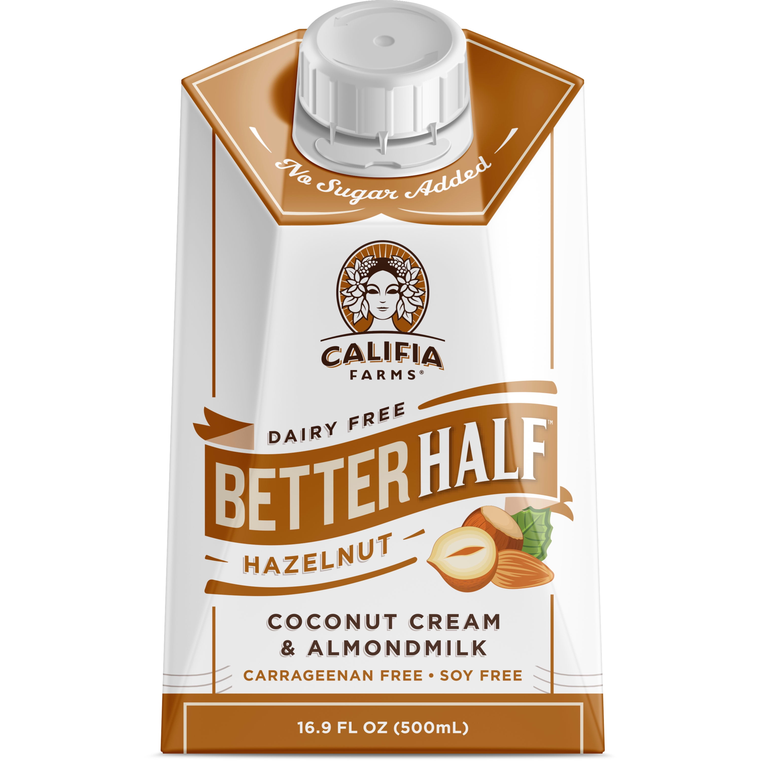 Califia Farms Hazelnut Better Half Almond Milk Half and Half 16.9 Fluid Ounces