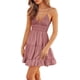 thumbnail image 2 of Mini vestido con correa de espagueti para mujer, sexy, con cuello en V, sin espalda, vestidos de fiesta, vestido de noche de color sólido, 2 of 5