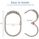 thumbnail image 4 of Shower Curtain Hooks Rings, Metal Wide Shower Curtain Rings Hooks For Room Shower Rod Curtains, Matte Nickel, Set Of 12, 4 of 5
