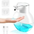 thumbnail image 4 of XIAOLE Automatic Hand Sanitizer Style Soap Dispenser, 400ml Touchless Wall Mount, With 4 Levels Adjustable Electric Soap Dispenser Sensor Usb Rechargeable , Ipx6, For Bathroom Kitchen, (White), 4 of 8