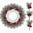 thumbnail image 4 of Adorno navideño TANGJMXG guirnalda de bricolaje flores artificiales para árbol de Navidad, 4 of 4