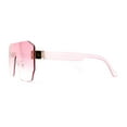 thumbnail image 3 of Oversize Flat Top Panel Mono Block Shield Lens Sunglasses All Pink, 3 of 4