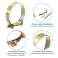 thumbnail image 3 of Unique Bargains 2Pack T-Bolt Hose Clamps, 98-103mm/3.86'-4.06' ID Range, Iron Radiator Hose Clamp Intake Clamp, 3 of 4
