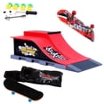 thumbnail image 1 of Set de Rampa de Skate Monopatín de de Diapasón Juguete Fresco de Sistema de Fingerboard, 1 of 9