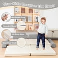 thumbnail image 6 of Lamerge Fold Kids Sofa, Modular Kids Play Couch, Kids Convertible Play Fort, Multifunctional Instant Rebound Foam Couch, Corduroy Fabric Toddler Couch for Playroom/Bedroom, Grey, 6 of 10