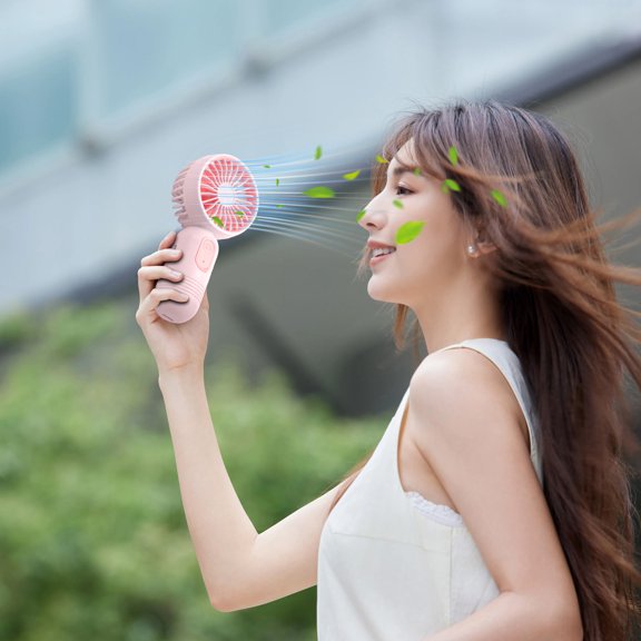 JMKQLZ Portable Handheld Mini Fans, USB Rechargeable Personal Fan for Travel, 3 Speeds Rechargeable Battery Operated Eyelash Mini Fan,Lightweight, and Compact for Travel, Office, and Home Use