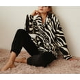 thumbnail image 6 of Richie House Women's Two-Piece Fleece Pajama Set Casual Oversize Collar Pajama Fluffy Lounge Night RHW4005-A-XS, 6 of 7