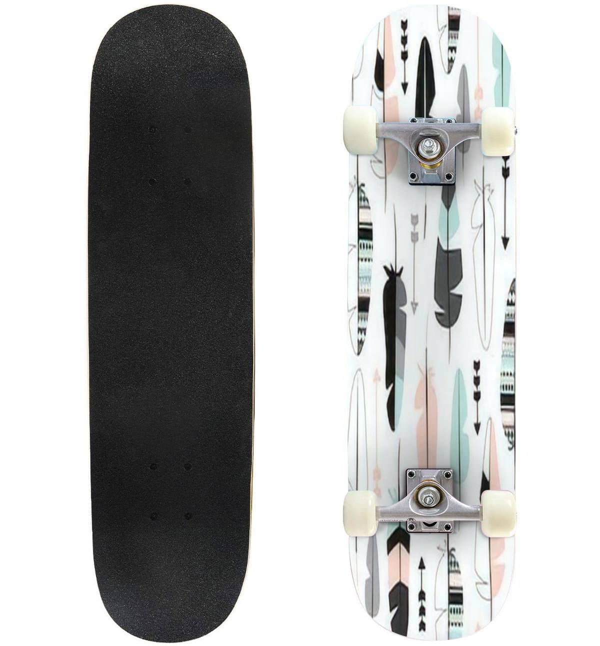 Seamless indian summer pastel aztec geometric feathers and arrow