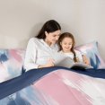 thumbnail image 4 of Homewish Aesthetic Patchwork Twin Comforter Sets,Vintage Abstract Art Bedding Set,Pink Blue,Navy Blue Reversible,2-Piece,1 Comforter and 1 Pillowcase, 4 of 7