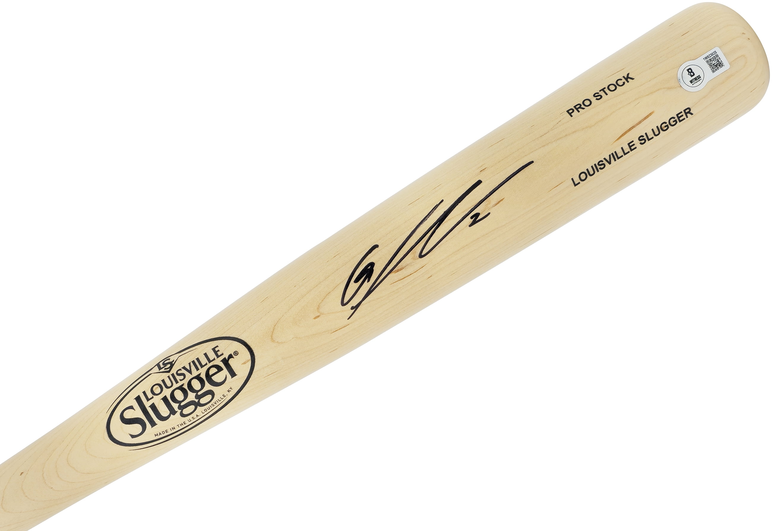 Gunnar Henderson Autographed Blonde Louisville Slugger Pro Stock Baseball Bat Baltimore Orioles Beckett BAS Witness 230125