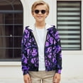 thumbnail image 5 of chaqlin Purple Camo Hunting Hoodies for Boys Girls 14-16 Winter Zip up Hooded Sweatshirt Kids Long Sleeve Hoodie Jacket Casual Sport Coat with Pockets, 5 of 7