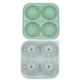 thumbnail image 5 of Ludlz Ice Ball Mold Non-stick Reusable Easy to Clean Silicone 4 Grids Basketball Shape Quick Cooling Whiskey Ice Maker for Party, 5 of 8