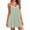 Green, variant on Women's Solid Color Lace Trim Slip Nightgown V‑Neck Sleeveless Pleated Casual Loungewear Mini Dress Green XXL(XXL)