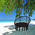 thumbnail image 4 of Gymax Hammock Swing Chair with Cushion Hanging Hardware Kit Indoor Outdoor Black, 4 of 10