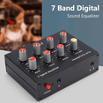 thumbnail image 4 of 3X EQ-7 Car Audio Headset Amplifier 7-Band EQ Equalizer 2 Channel Digital Sound Equalizer, 4 of 5