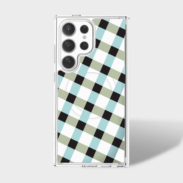 Caseco Samsung Galaxy S24 Ultra Clear Case - Dark Lattice Design
