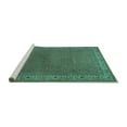 thumbnail image 2 of Ahgly Company Machine Washable Indoor Square Persian Turquoise Blue Traditional Area Rugs, 6' Square, 2 of 4