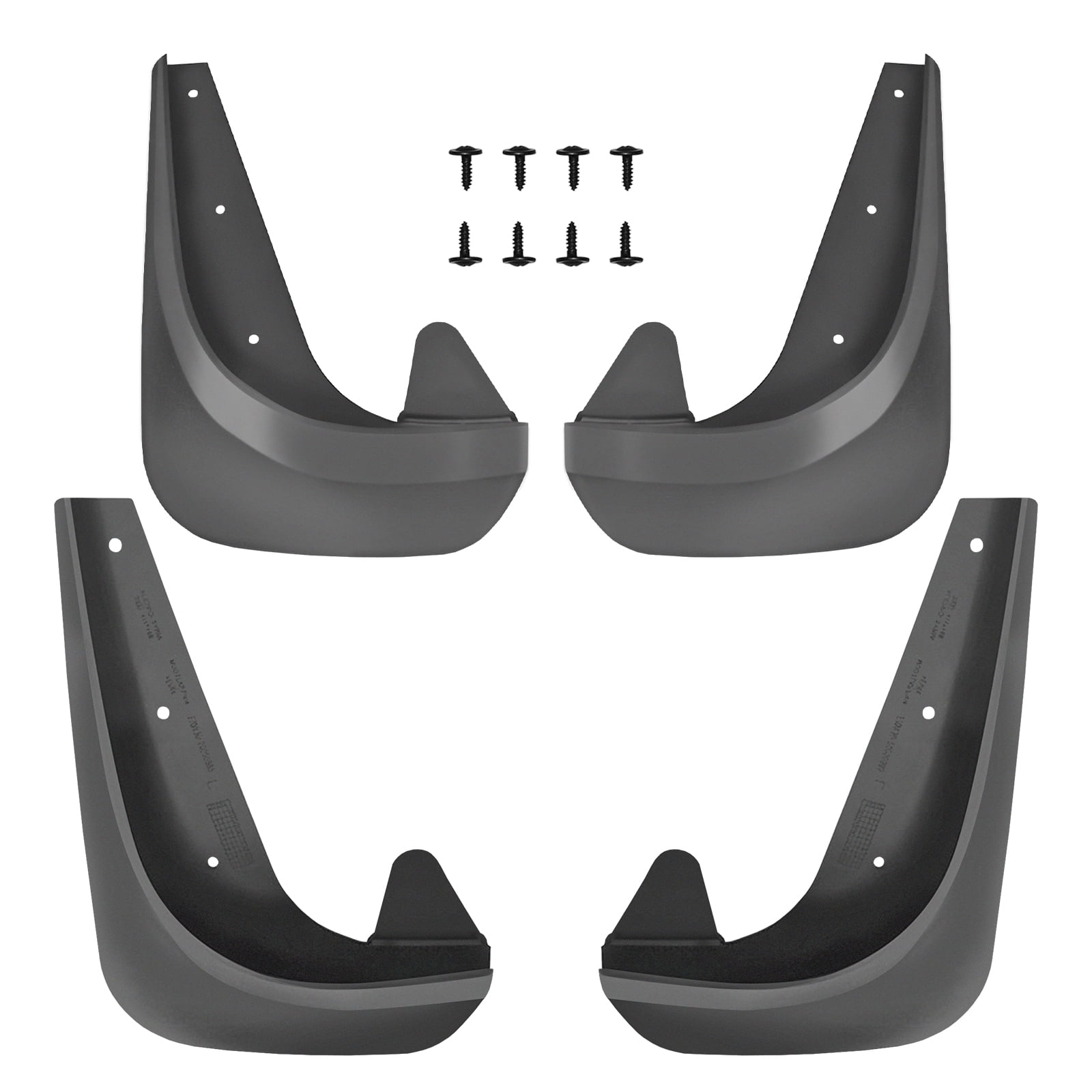 TSV 4pcs Car Mudguard, Universal Mud Flaps, Splash Guards, Car Front and Rear Side Splash Guards, Black Heavy Duty Tire Fender, 9.85 x 7.10inch
