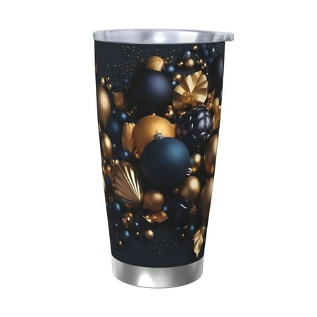 

Ocsxa Elegant Golden Blue Ornaments Pattern 20oz Travel Coffee Mug with Flip Lid Stainless Steel Insulated Insulated Coffee Mug Thermal Cup with Splash Proof Sliding Lid-Without Straw