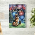 thumbnail image 2 of Happy New Year German Shepherd Family Cheer Winter Midnight Firework Vertical Matte Canvas Poster Alsatian Dog Lover Gifts Wall Art Home Decor - 02025, 2 of 5