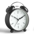thumbnail image 1 of Reloj Despertador Analógico JALL de Doble Campana, 10 cm con Luz Nocturna, Negro, 1 of 7