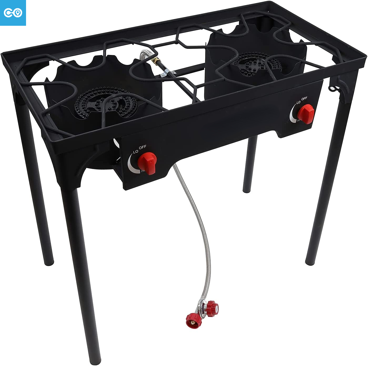 Propane Double Burner Two Burner Camp Stove High Pressure Propane 2 Burner Adjustable PSI