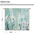 thumbnail image 4 of Farmhouse Flower Kitchen Curtains Teal Rustic Daisy Floral Small Short Cafe Window Curtains Country Vintage Turquoise Rod Pocket Bathroom Window Drapes Treatment Tier Curtains (26x24 Inch), 4 of 6