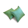 thumbnail image 2 of Fundas de almohada decorativas HomeCentric Aqua (paquete de 2), 30 x 30 cm (12 x 12 pulgadas), seda artística bicolor, funda de almohada lisa para sofá, hotel, sala de estar, dormitorio, color, 2 of 8