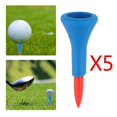 thumbnail image 3 of 5x Tees de goma de golf profesionales Soporte casi irrompible  de entrenamiento Plástico flexible para práctica de rango Golfista Deportes rojo Macarena Titular de tee de golf, 3 of 8
