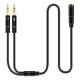 thumbnail image 2 of Divisor de audio para auriculares de 3,5 mm 1 hembra a 2 macho AUX Mic Y Cable (negro) Likrtyny Para estrenar, 2 of 6