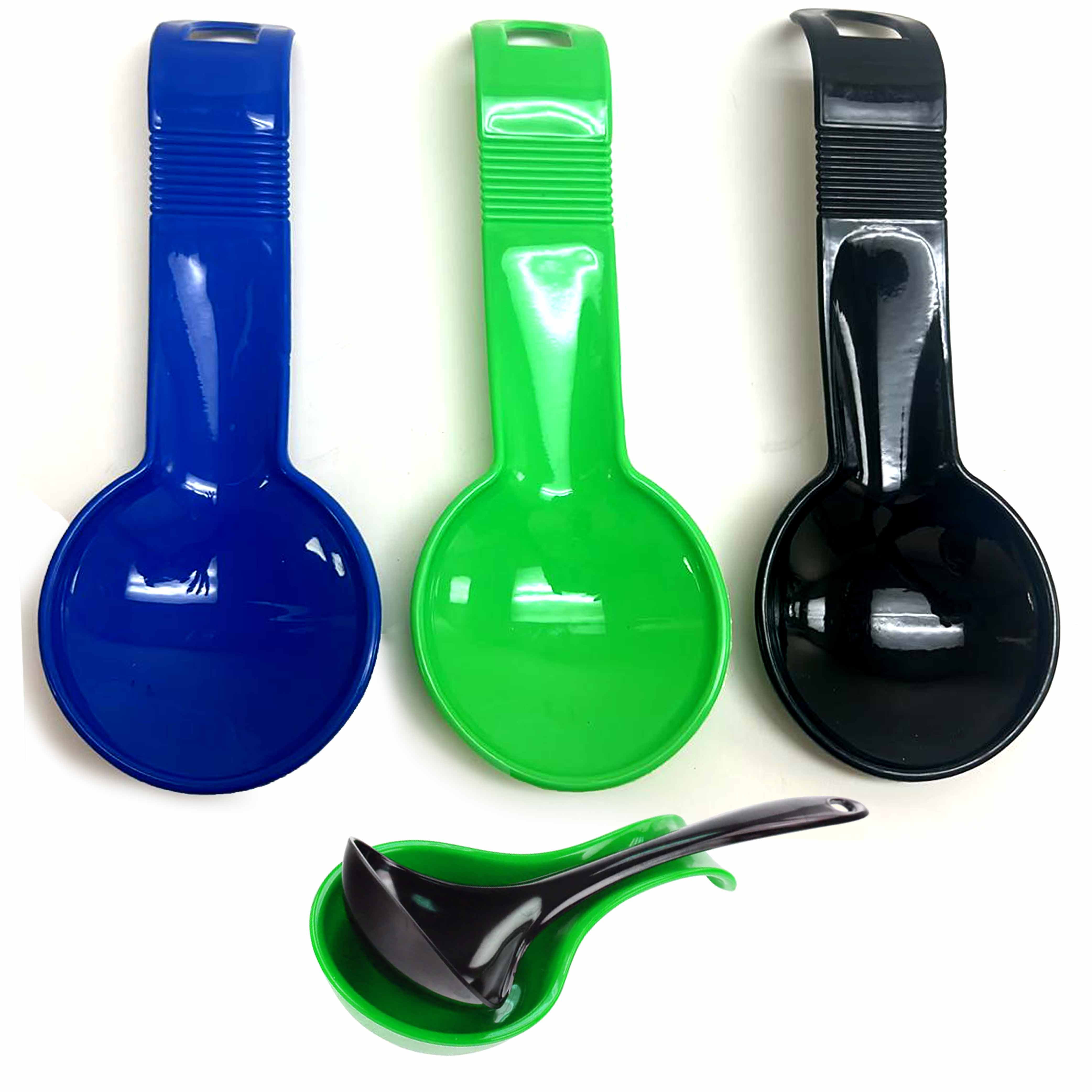 3 Pc Utensil Rest Spoon Spatula Holder Drip Rack Organizers Kitchen