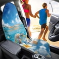 thumbnail image 3 of Garronmavis 1 PC Waterproof Front Car Seat Towel Cover, Anti-Slip Breathable Stain Resistant Sweat Towel Seat Covers for Post Workout Beach Hiking Fits SUV Truck Sedan Van Auto Interior Accessory, 3 of 8