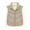 Khaki, variant on Cropped Puffer Vest Women,Cozy Sleeveless Puffy Jacket Full Zip Bubble Waistcoat Outerwear with Pocket Coffee L