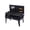 Black, variant on 18in Foldable Portable Iron Charcoal BBQ Grill with Carry Handle for Camping Picnic BBQ Grill Outdoor Cooking