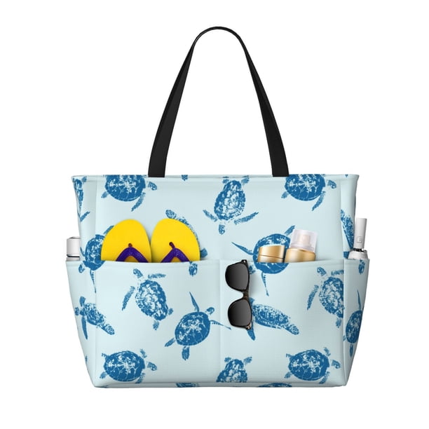 Easygdp Turtle Bolsa de Viaje de Playa de Gran Capacidad, Bolsa Tote Perfecta para la Playa, Escapadas de Fin de Semana y Viajes